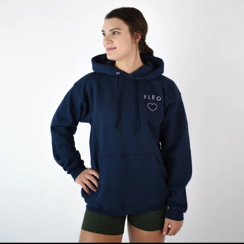 NWT - FLEO XL navy blue hoodie